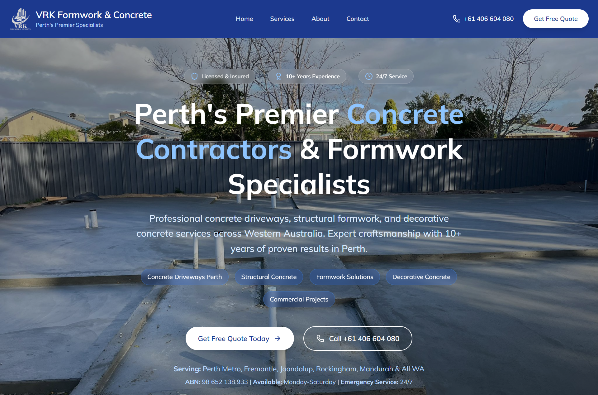 VRK Formwork and Concrete Australia